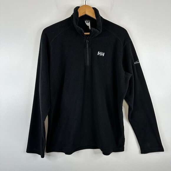 Helly Hansen Womens Long Sleeve Half Zip Fleece Sweater Top Black Size XL - Picture 1 of 4